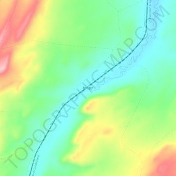 Topografische Karte Bridger, Höhe, Relief