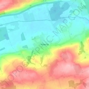 Topografische Karte Aherla, Höhe, Relief