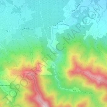 Topografische Karte La Pave, Höhe, Relief