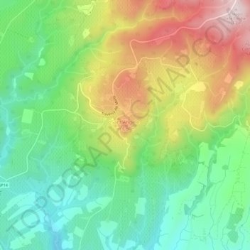Topografische Karte Sant'Angelo in Colle, Höhe, Relief