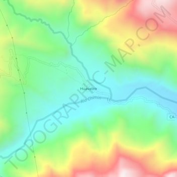 Topografische Karte Huavalito, Höhe, Relief