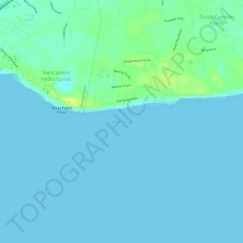 Topografische Karte Beach Bay, Höhe, Relief