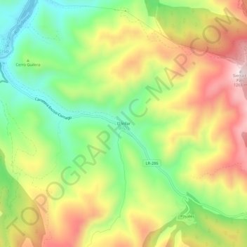 Topografische Karte El Villar, Höhe, Relief