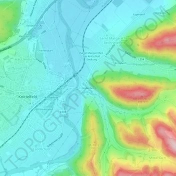 Topografische Karte Gobernitz, Höhe, Relief