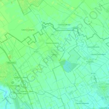 Topografische Karte Pairana, Höhe, Relief