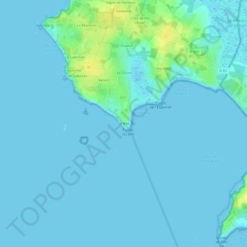 Topografische Karte Le Bile, Höhe, Relief