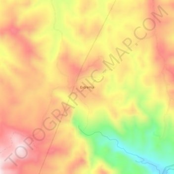 Topografische Karte Extrema, Höhe, Relief