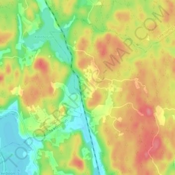 Topografische Karte Gärdala, Höhe, Relief