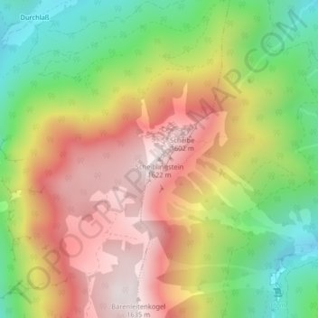 Topografische Karte Scheiblingstein, Höhe, Relief