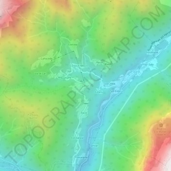 Topografische Karte Celat, Höhe, Relief