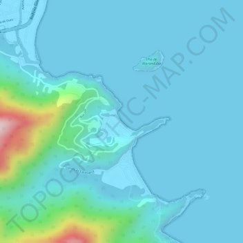 Topografische Karte Praia do Pulso, Höhe, Relief