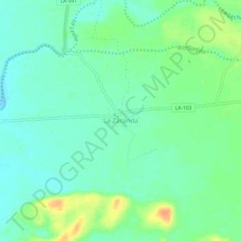 Topografische Karte La Zaranda, Höhe, Relief
