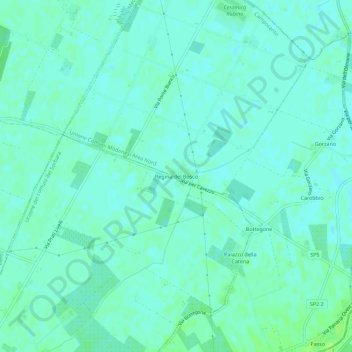 Topografische Karte Regina del Bosco, Höhe, Relief