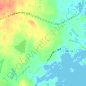 Topografische Karte Wesleyville, Höhe, Relief