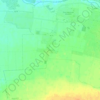 Topografische Karte Palota, Höhe, Relief