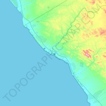 Topografische Karte Duba, Höhe, Relief