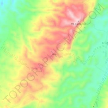 Topografische Karte Libo, Höhe, Relief
