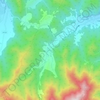 Topografische Karte Lurisia, Höhe, Relief