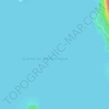 Topografische Karte Lac Nominingue, Höhe, Relief