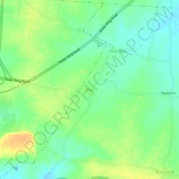 Topografische Karte Rui, Höhe, Relief