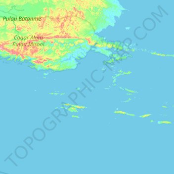 Topografische Karte Los, Höhe, Relief