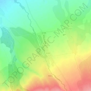 Topografische Karte Sebeș, Höhe, Relief