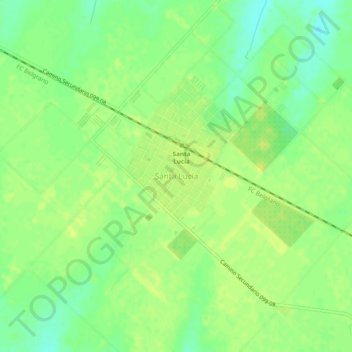 Topografische Karte Santa Lucía, Höhe, Relief