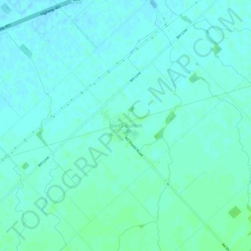 Topografische Karte North Buxton, Höhe, Relief