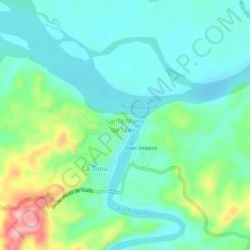 Topografische Karte Santa María de Nieva, Höhe, Relief