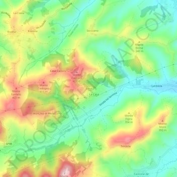 Topografische Karte Torre, Höhe, Relief
