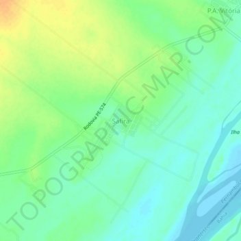 Topografische Karte Safira, Höhe, Relief