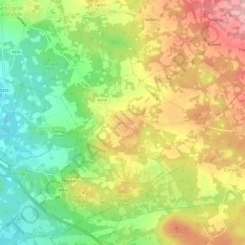 Topografische Karte Selina, Höhe, Relief