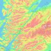 Topografische Karte Inverness-shire, Höhe, Relief