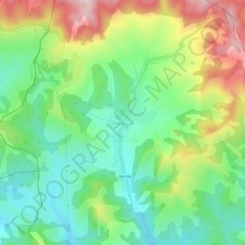 Topografische Karte Măgoaja, Höhe, Relief