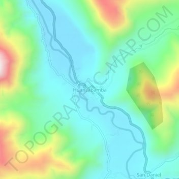 Topografische Karte Huancabamba, Höhe, Relief