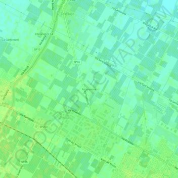 Topografische Karte Ascensione, Höhe, Relief