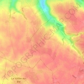 Topografische Karte Féronval, Höhe, Relief