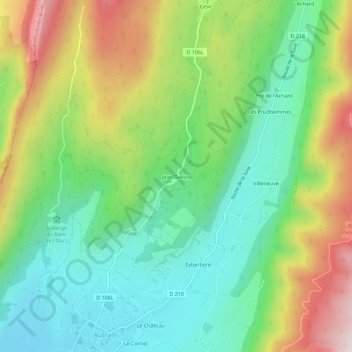 Topografische Karte Jean Babois, Höhe, Relief