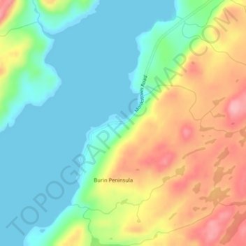 Topografische Karte Monkstown, Höhe, Relief