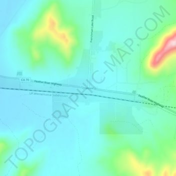 Topografische Karte Chilcoot, Höhe, Relief