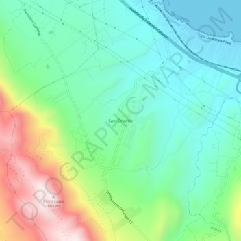 Topografische Karte Sant'Onofrio, Höhe, Relief