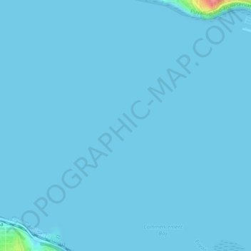 Topografische Karte Commencement Bay, Höhe, Relief