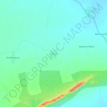 Topografische Karte Kiwara, Höhe, Relief