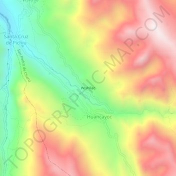 Topografische Karte Wishllac, Höhe, Relief