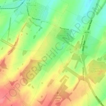 Topografische Karte Waldershare, Höhe, Relief