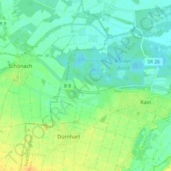 Topografische Karte Bertholsloh, Höhe, Relief