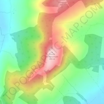 Topografische Karte Devil's Bit Mountain, Höhe, Relief