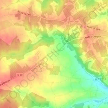 Topografische Karte Les Arraches, Höhe, Relief