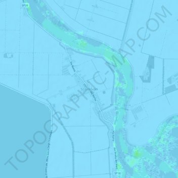 Topografische Karte Scardovari, Höhe, Relief