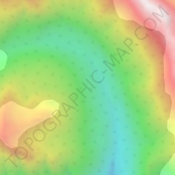 Topografische Karte Selkirk Mountains, Höhe, Relief